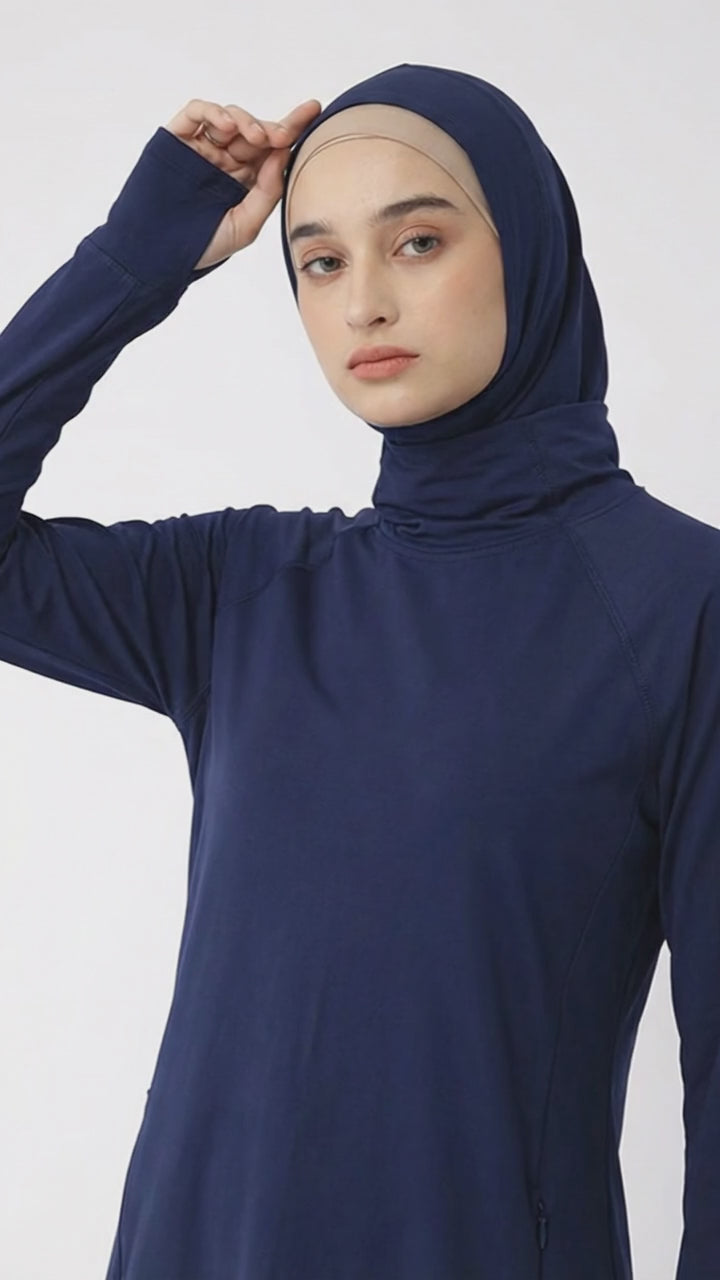 طقم لياقة بدنية فاخر محتشم - ملابس رياضية نسائية إسلامية